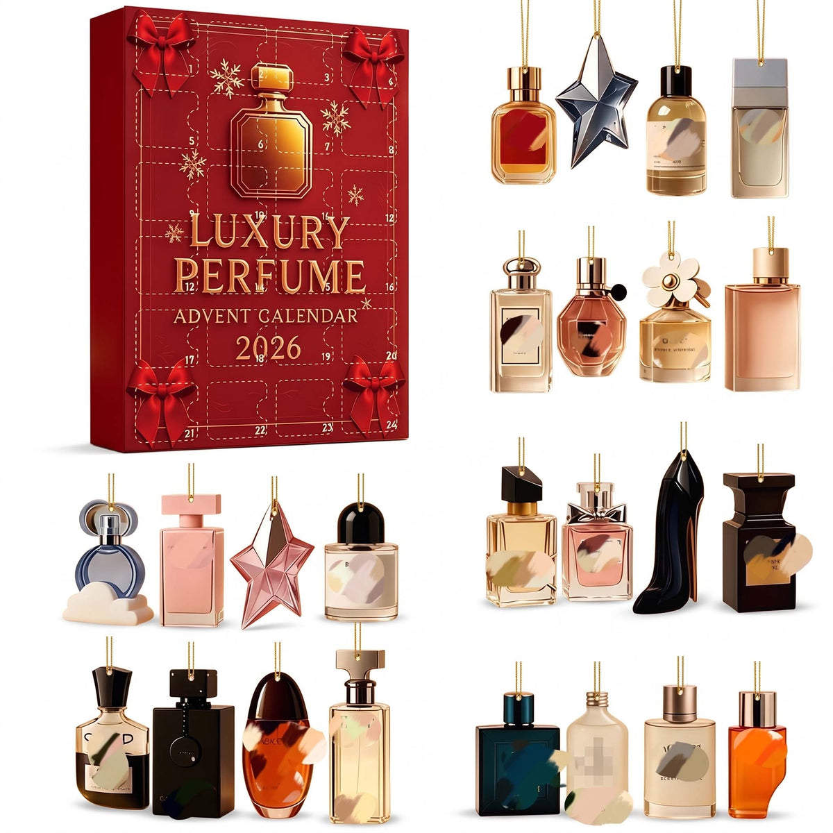 Kalendarz Adwentowy Luksusowe Perfumy 2026 — 24 Kolekcjonerskie Zawieszki