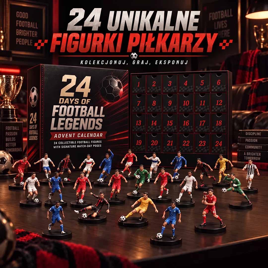 Kalendarz Adwentowy Legendy Futbolu 2026 — 24 Kolekcjonerskie Figurki Piłkarzy
