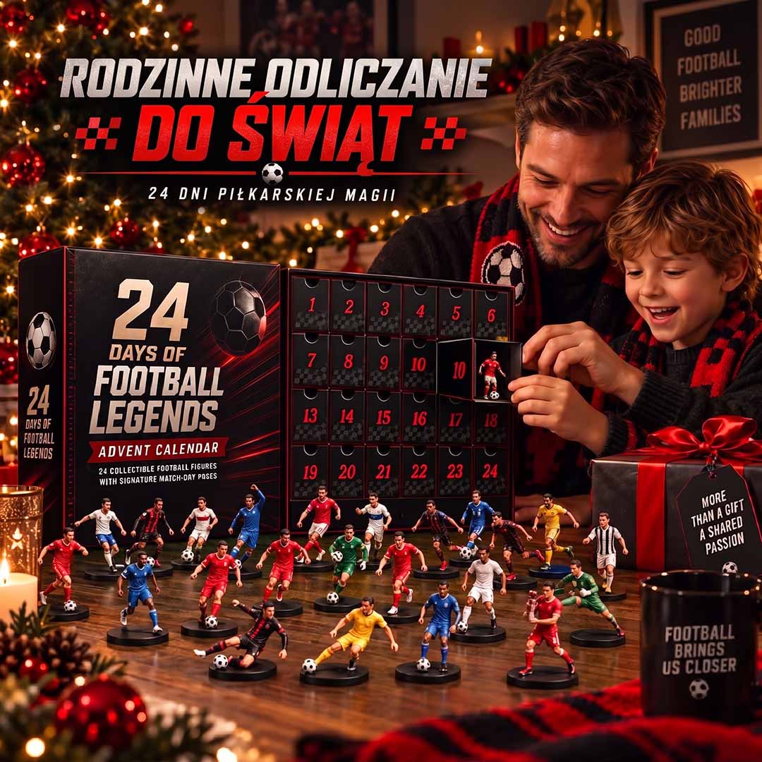 Kalendarz Adwentowy Legendy Futbolu 2026 — 24 Kolekcjonerskie Figurki Piłkarzy